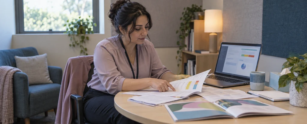 Illustration of a person working as a family violence practitioner
