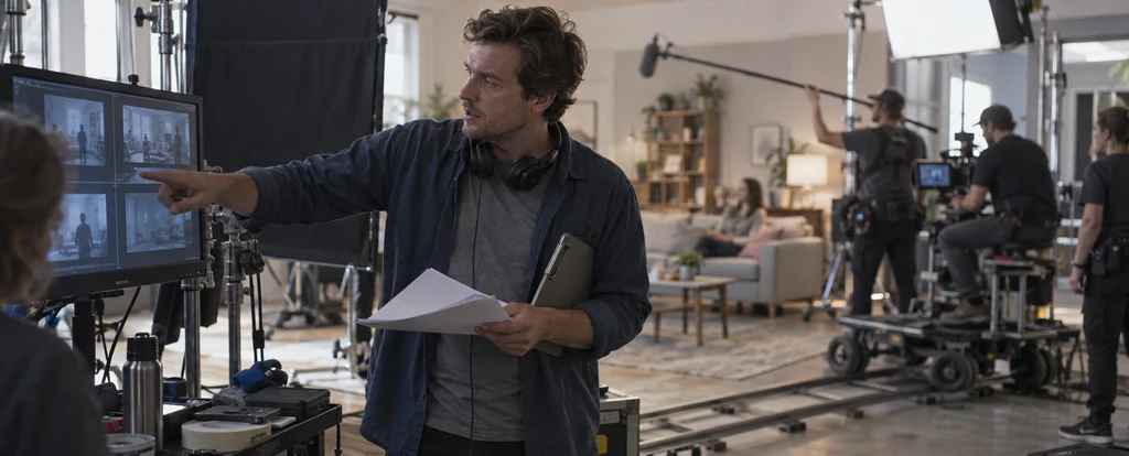 Illustration of a person working as a film and television director