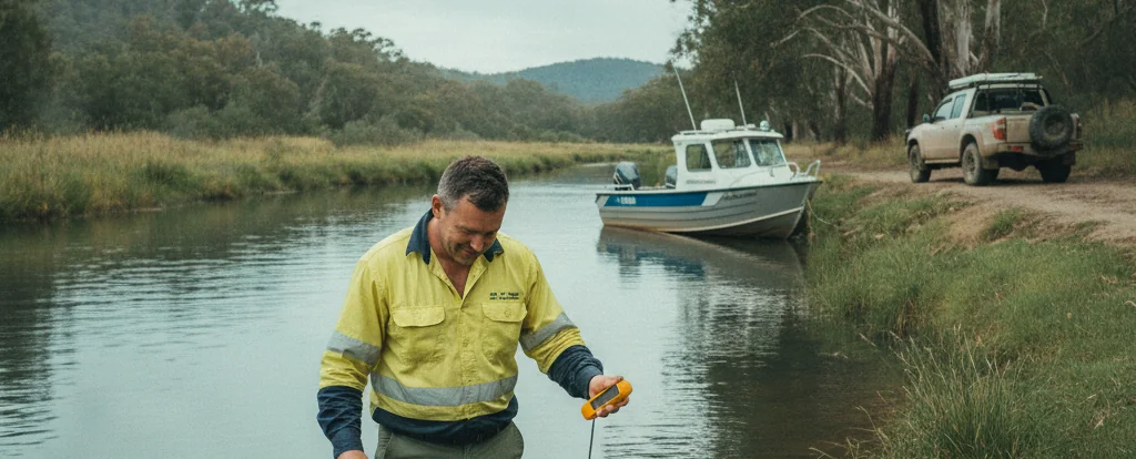 Illustration of a person working as a fisheries officer