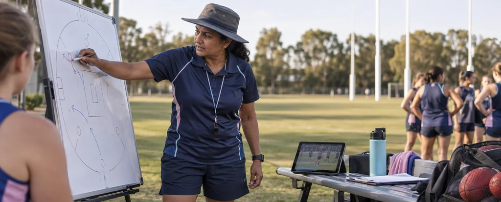 Illustration of a person working as a football coach