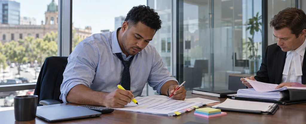 Illustration of a person working as a forensic accountant