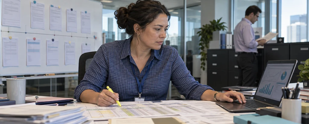 Illustration of a person working as a fraud investigator