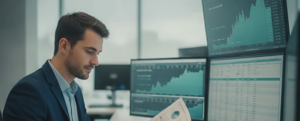 Illustration of a person working as a fund manager