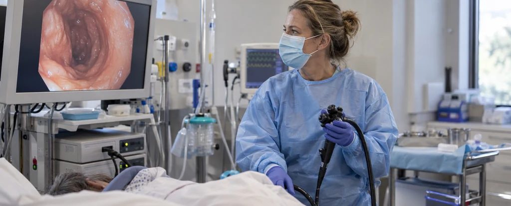 Illustration of a person working as a gastroenterologist