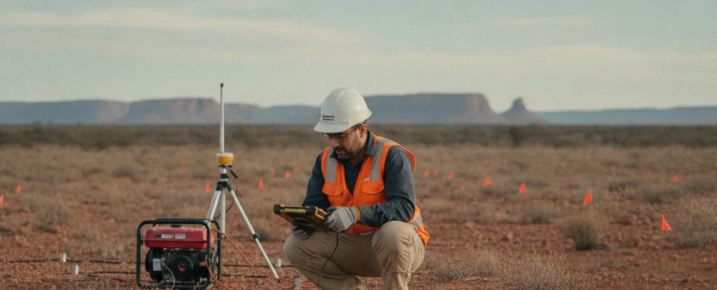 Illustration of a person working as a geophysicist