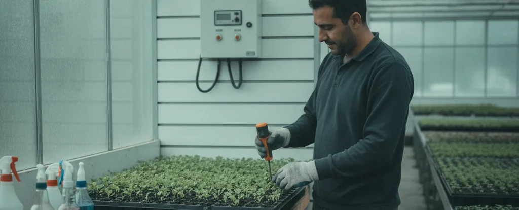 Illustration of a person working as a horticulturist