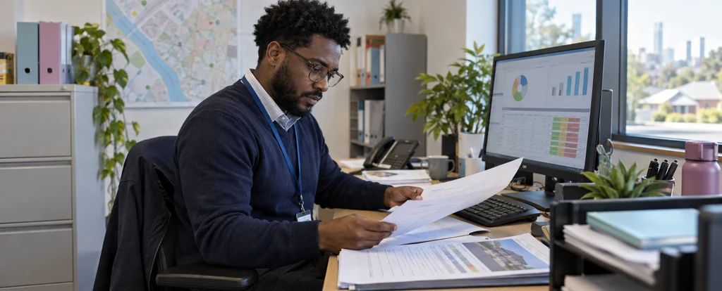 Illustration of a person working as a housing officer