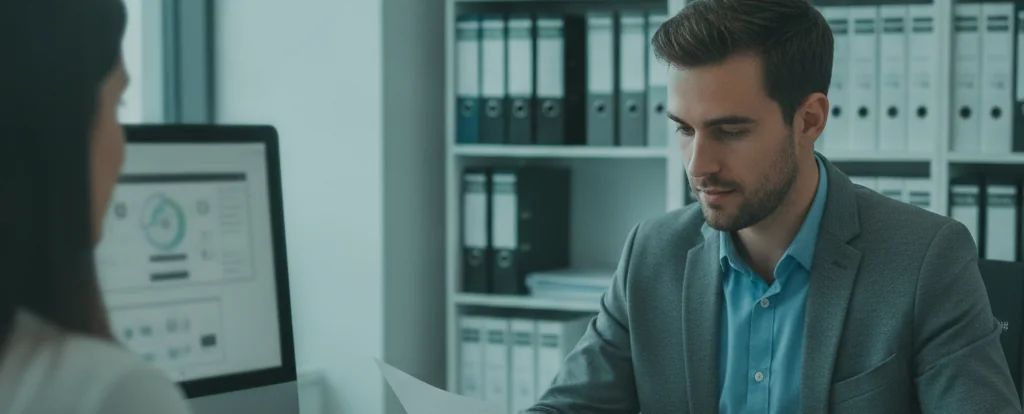 Illustration of a person working as a human resources manager