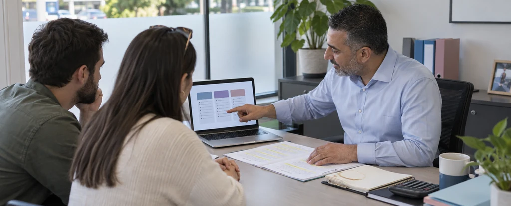 Illustration of a person working as an insurance agent