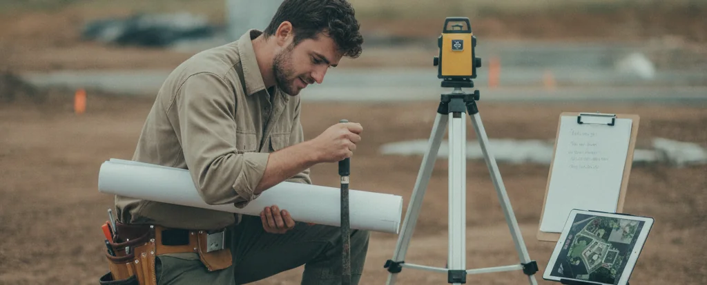 Illustration of a person working as a landscape architect