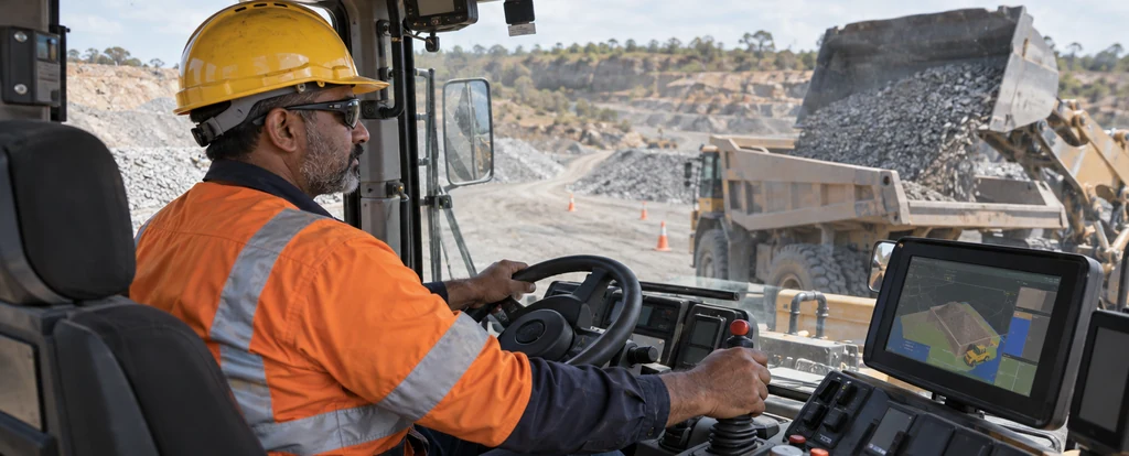 Illustration of a person working as a loader operator