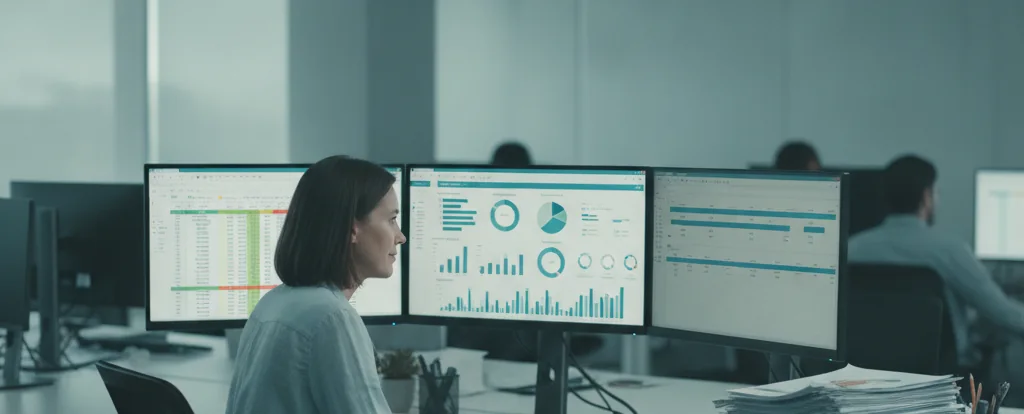 Illustration of a person working as a management accountant