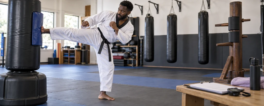 Illustration of a person working as a martial arts instructor
