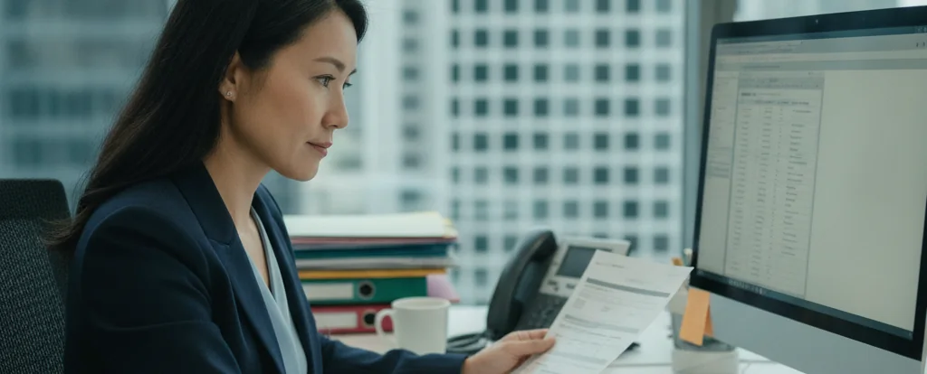 Illustration of a person working as a mortgage broker
