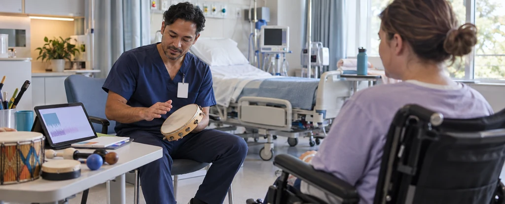 Illustration of a person working as a music therapist
