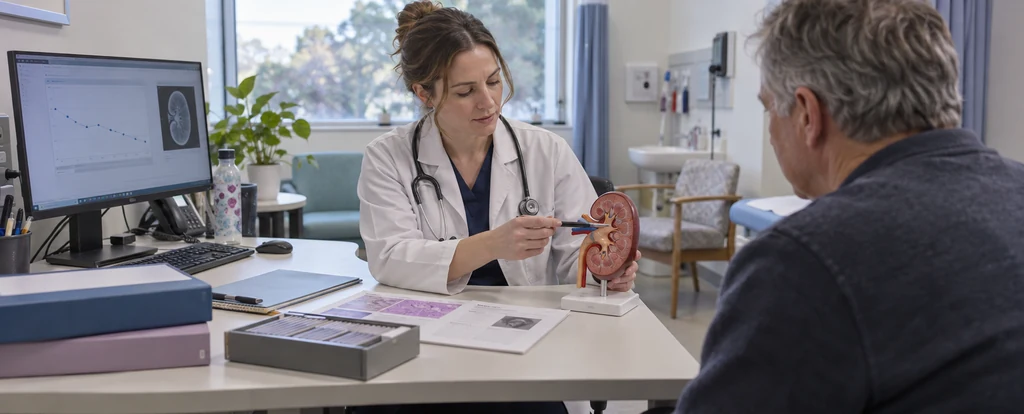 Illustration of a person working as a nephrologist