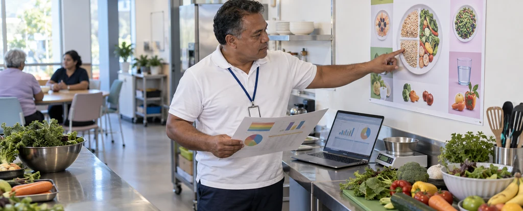 Illustration of a person working as a nutritionist