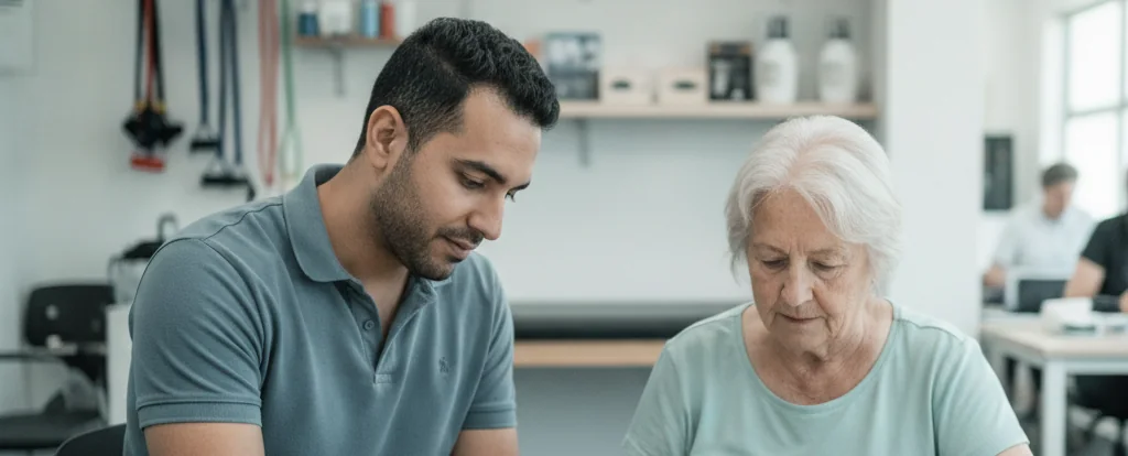 Illustration of a person working as an occupational therapist