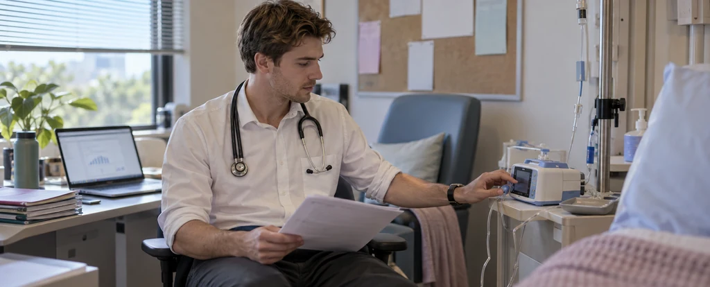 Illustration of a person working as a palliative medicine physician