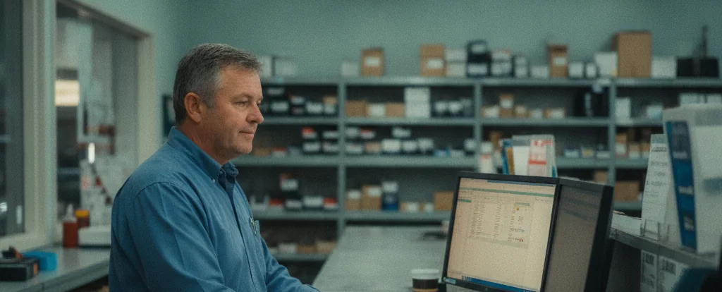 Illustration of a person working as a parts interpreter