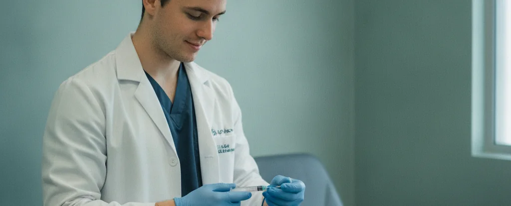 Illustration of a person working as a pathology collector