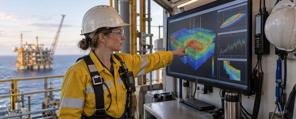 Illustration of a person working as a petroleum engineer