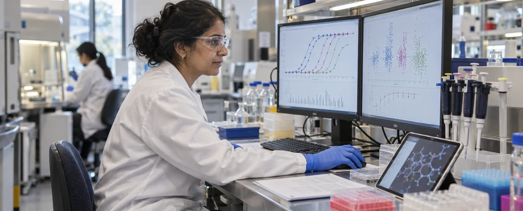 Illustration of a person working as a pharmacologist