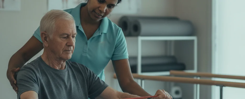 Illustration of a person working as a physiotherapist