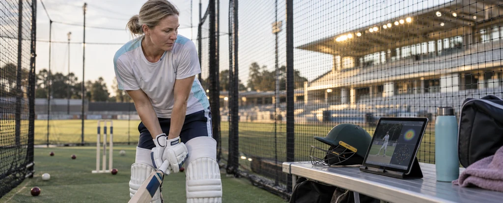 Illustration of a person working as a professional cricketer