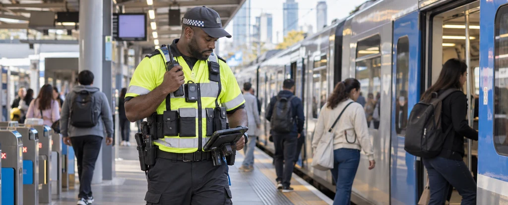 Illustration of a person working as a protective services officer