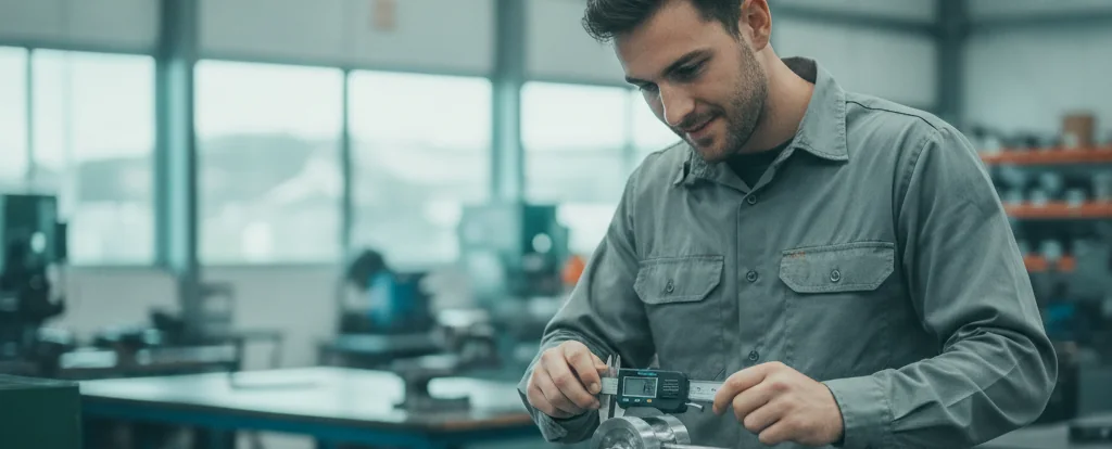 Illustration of a person working as a quality inspector