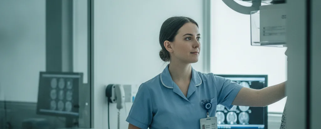 Illustration of a person working as a radiographer