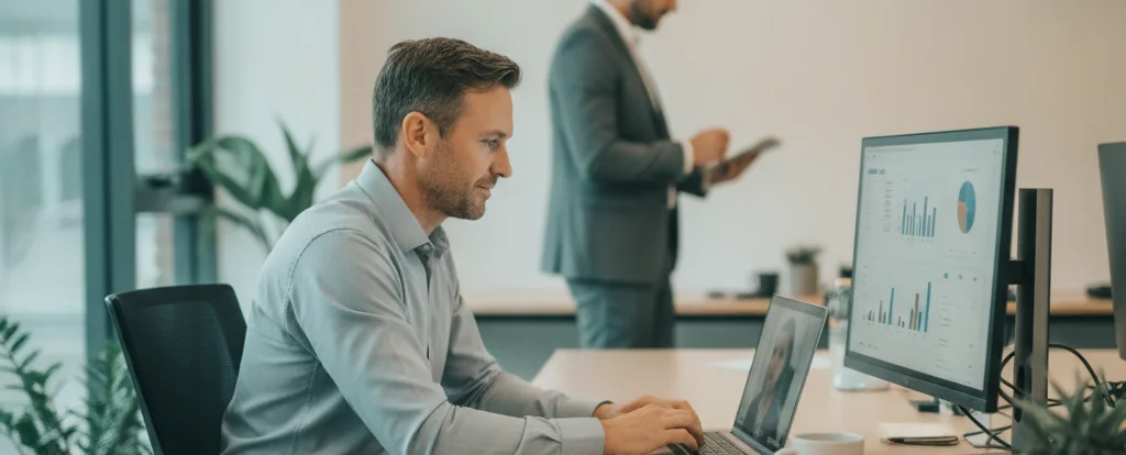 Illustration of a person working as a recruiter