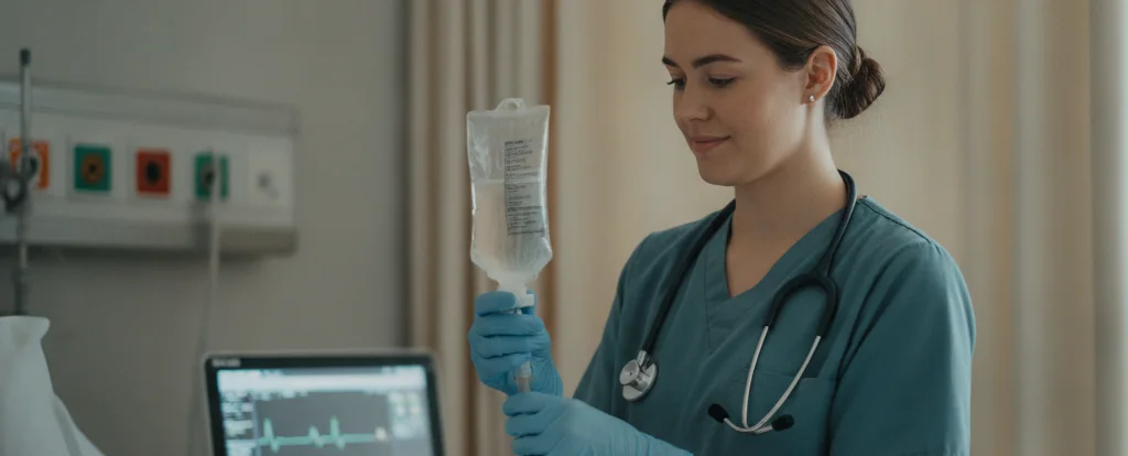 Illustration of a person working as a registered nurse