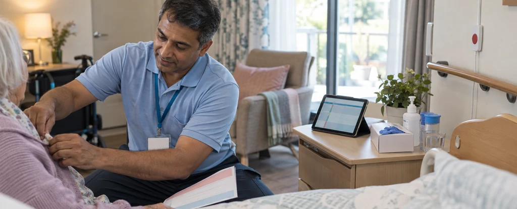 Illustration of a person working as a residential care worker