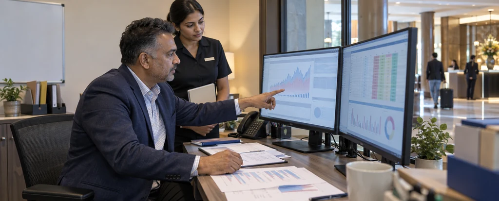 Illustration of a person working as a revenue manager
