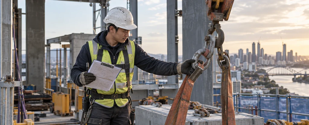 Illustration of a person working as a rigger