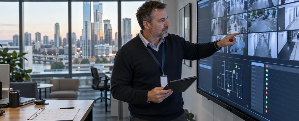 Illustration of a person working as a security consultant