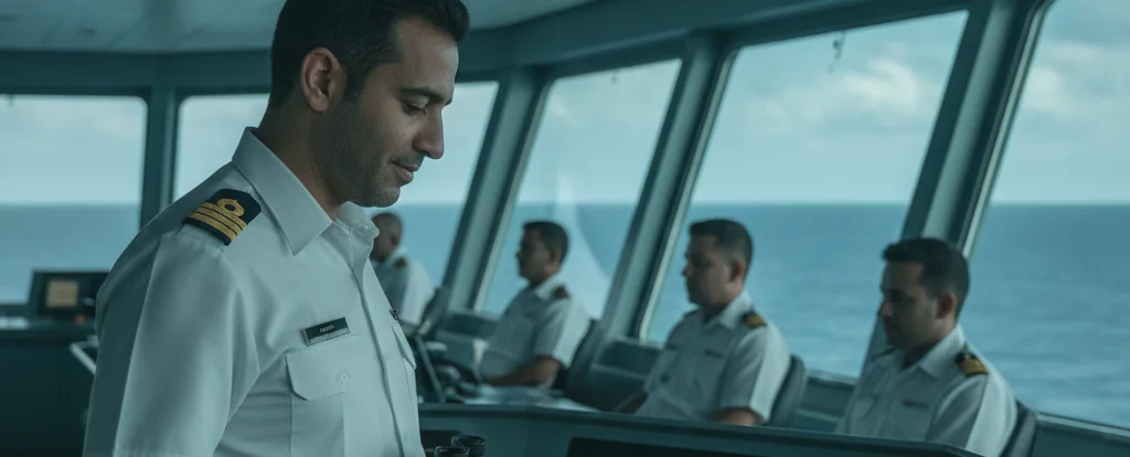 Illustration of a person working as a ship captain