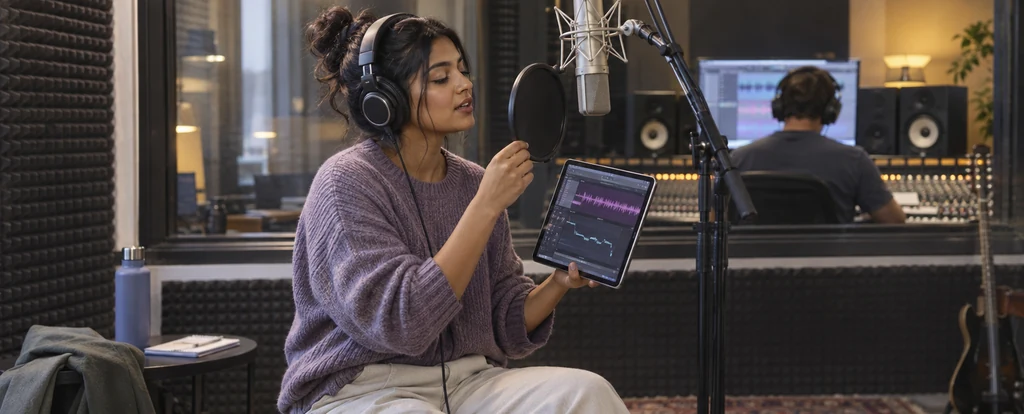 Illustration of a person working as a singer