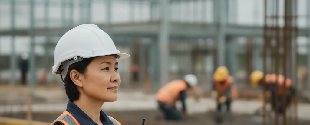 Illustration of a person working as a site supervisor