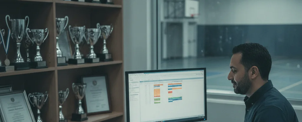 Illustration of a person working as a sports administrator