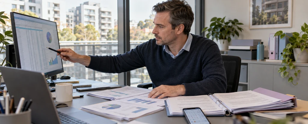 Illustration of a person working as a strata manager