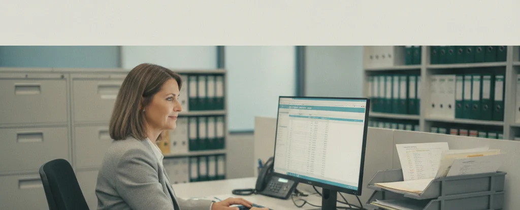 Illustration of a person working as a superannuation administrator
