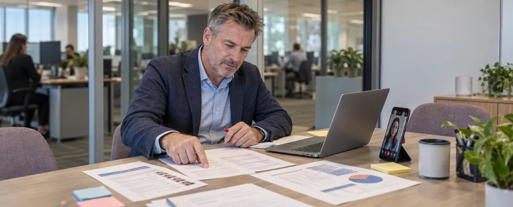 Illustration of a person working as a talent acquisition manager