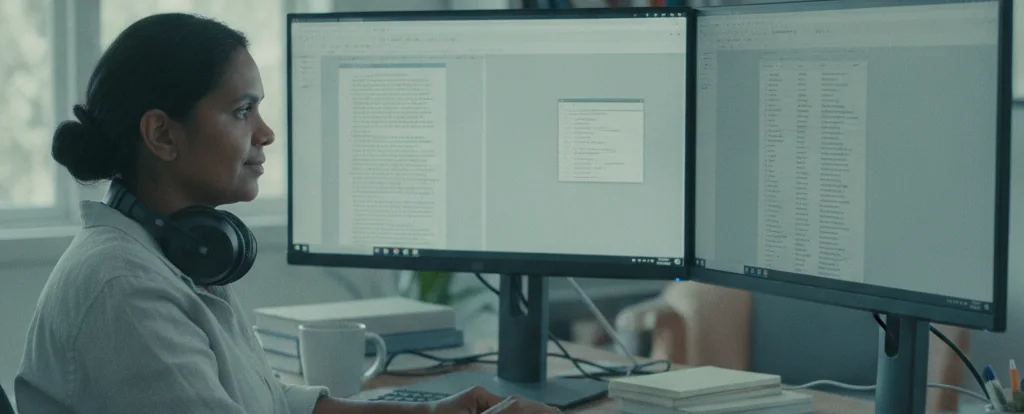 Illustration of a person working as a translator
