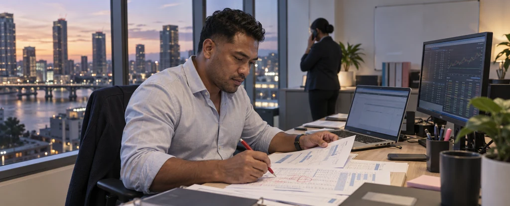Illustration of a person working as a treasurer