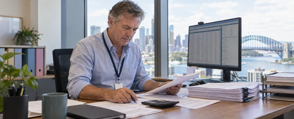 Illustration of a person working as a trust officer