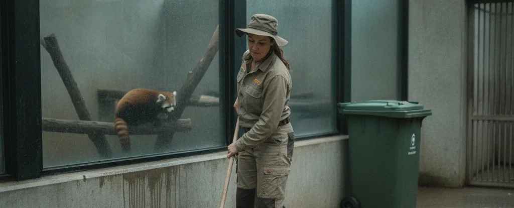 Illustration of a person working as a zookeeper
